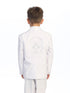 Boys White CROSS Embroidered Christening Baptism Suit 2T-12