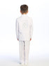 Boys White CROSS Embroidered Christening Baptism Suit 2T-12