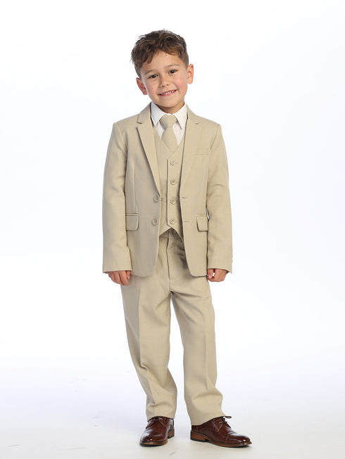 Stylish Slim Fit 5 Pieces Jacket Vest Pants Suit for Baby Boys, Sizes 6-24M