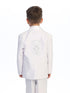 Boys White CROSS Embroidered Jacket Christening Baptism Suit 2T-12