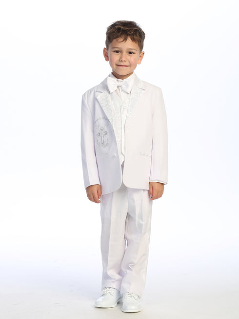 Baby Boys White Cross Christening Baptism Suit 6-24 Months
