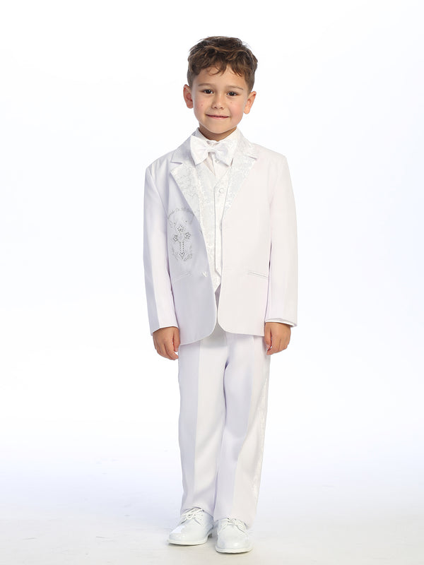 Baby Boys White Cross Christening Baptism Suit 6-24 Months