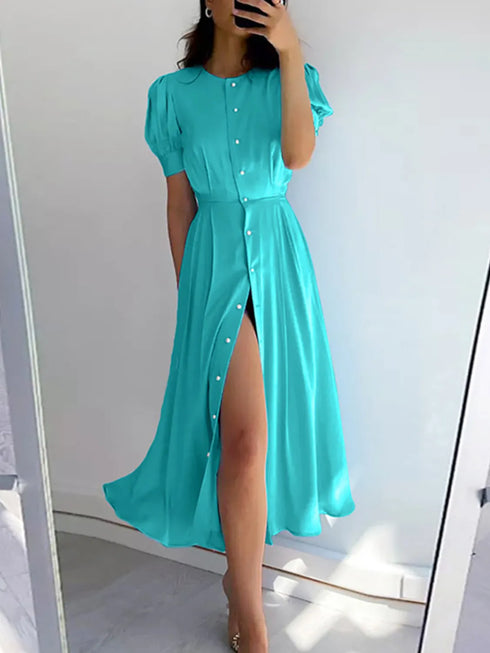 button-down-short-sleeve-dress OhSoStyled at Sophia's Style-6