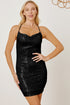 sequin-spaghetti-strap-mini-wrap-dress Sophia's Trends - Sophia's Style-Black-L