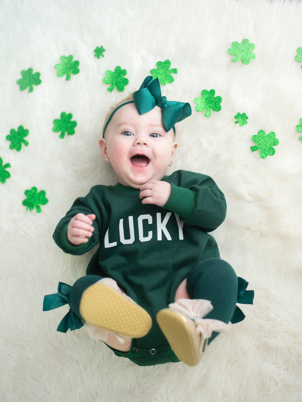 lucky-sweatshirt-crewneck-or-romper-Sophia's Style-1