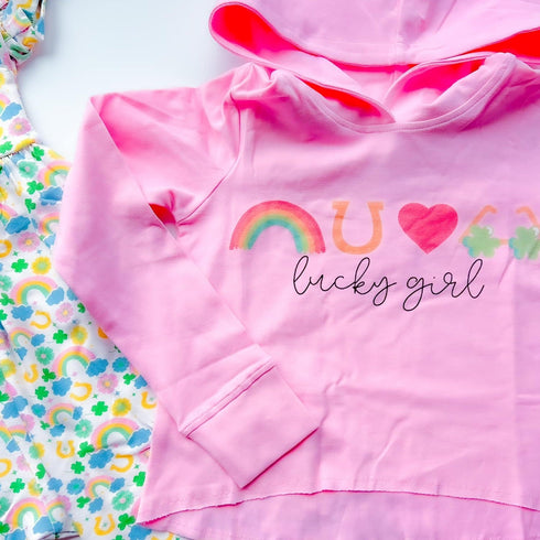 lucky-girl-hoodies-adult-kid-sizes-makena-lane - Sophia's Style -4