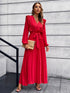 pleated-surplice-tie-waist-maxi-dress Sophia's Trends - Sophia's Style-Hot Pink-S