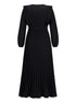 pleated-surplice-tie-waist-maxi-dress Sophia's Trends - Sophia's Style-Dark Blue-L