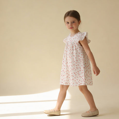 organic-short-sleeve-flutter-dress-pink-bloom-makemake-organics-sophias-styleShort Sleeve Flutter Dress-1