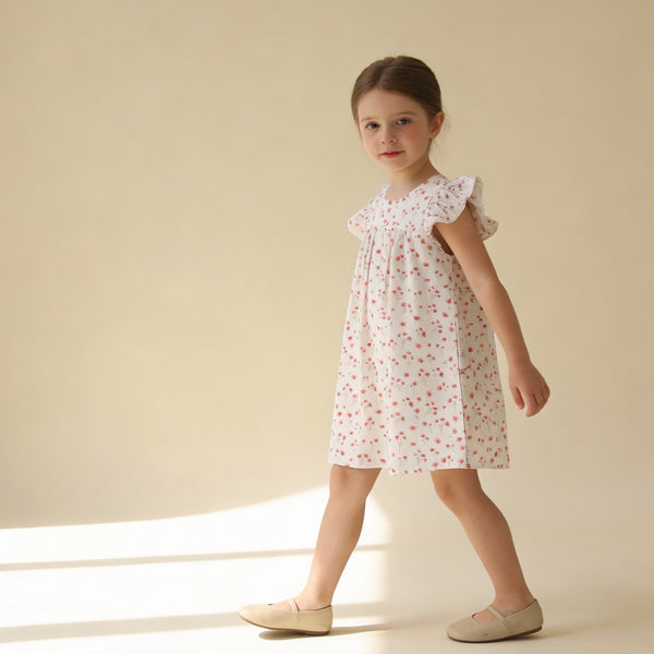 organic-short-sleeve-flutter-dress-pink-bloom-makemake-organics-sophias-styleShort Sleeve Flutter Dress-1