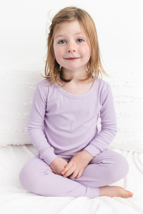 lavender-ribbed-long-sleeve-pjs Big Dreams Little Jammie Session Sophia's Style-4