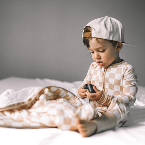 sandy-checkers-dream-romper Dream-Big-Little-Co-pajama-baby-blanket