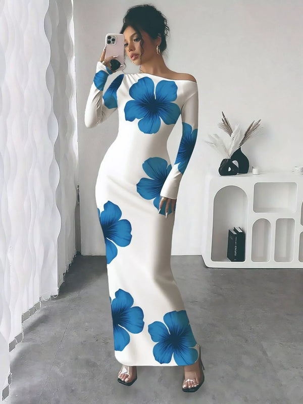 floral-print-one-shoulder-maxi-dress-OhSoStyled-Sophia's-Style-1