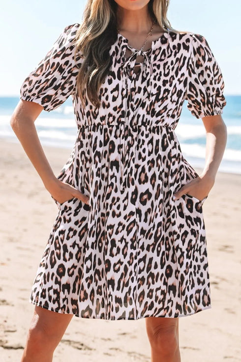 leopard-tied-front-keyhole-puff-short-sleeve-mini-dress OhSoStyled at Sophia's Style-4