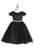 Big Girls Cap Sleeve Satin Tulle Plus Size Dress, Sizes 18.5-20.5