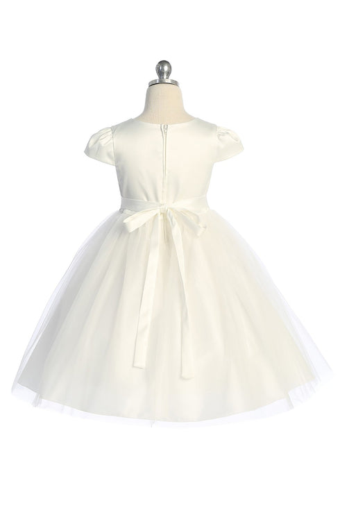 Big Girls Cap Sleeve Satin Tulle Plus Size Dress 16.5-20.5
