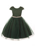 Big Girls Cap Sleeve Satin Tulle Plus Size Dress, Sizes 18.5-20.5
