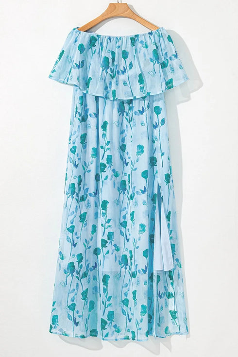 floral-print-ruffled-side-slit-tube-top-maxi-dress OhSoStyled - Sophia's Style in -5