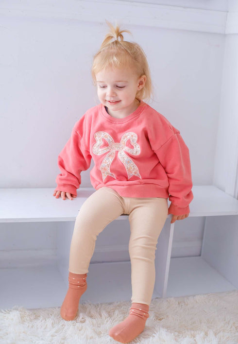 applique-floral-bow-crewneck-sweatshirt Little Joy Co - Sophia's Style-4