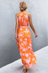 printed-sleeveless-tie-waist-maxi-dress Sophia's Trends - Sophia's Style-Gum Leaf-L