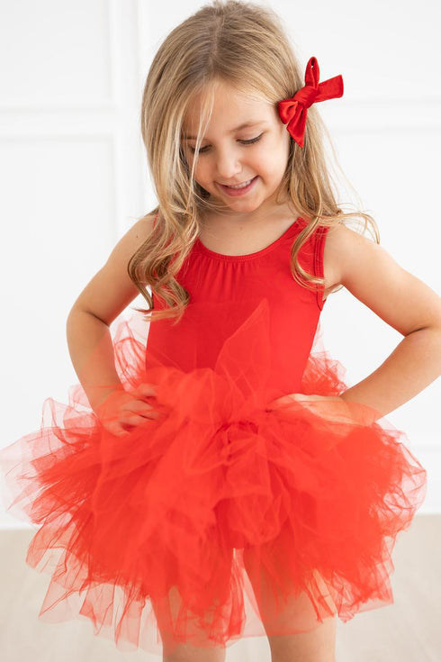 red-tank-tutu-leotard Mila & Rose - Sophia's Style-Red Tank Tutu Leotard-6-12M--1