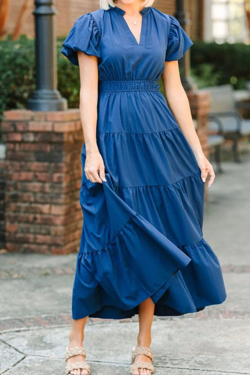 notched-short-puff-sleeve-dress OhSoStyled at Sophia's Style-9