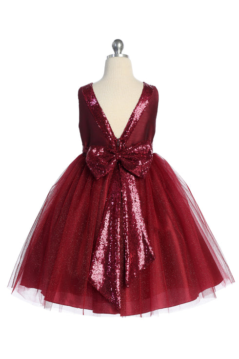 Big Girls Sequin Glitter Tulle Flower Girl Dress, Sizes 16.5-20.5