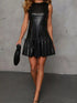 faux-leather-ruffle-hem-sleeveless-mini-dress-OhSoStyled-Sophia's-Style-1