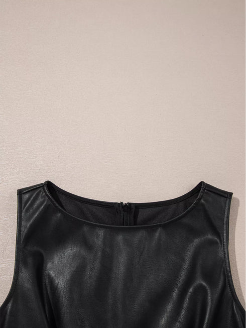vegan-leather-sleeveless-mini-dress-OhSoStyled-Sophia's-Style-8