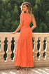 one-shoulder-ruched-maxi-dress Sophia's Trends - Sophia's Style-Caramel-S