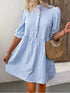 striped-half-sleeve-mini-shirt-dress OhSoStyled - Sophia's Style in Light Blue-1