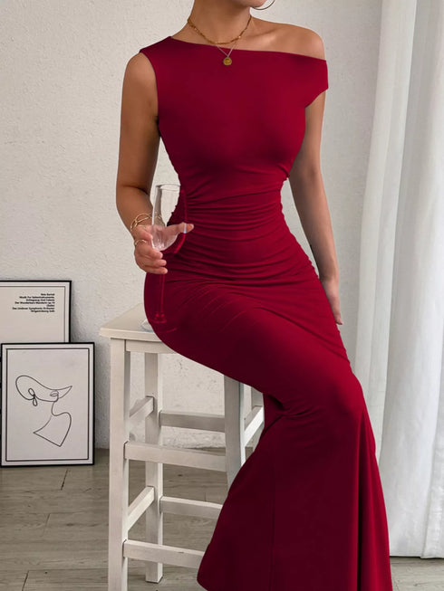 one-shoulder-ruched-bodycon-maxi-dress-OhSoStyled-Sophia's-Style-19