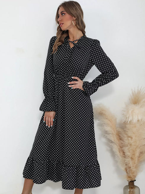 polka-dot-ruffle-hem-midi-dress-OhSoStyled-Sophia's-Style-2