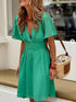 v-neck-flutter-sleeve-summer-dress-Sophia's Style-1