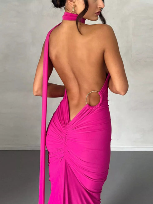 backless-one-shoulder-ruched-bodycon-maxi-dress-OhSoStyled-Sophia's-Style-5