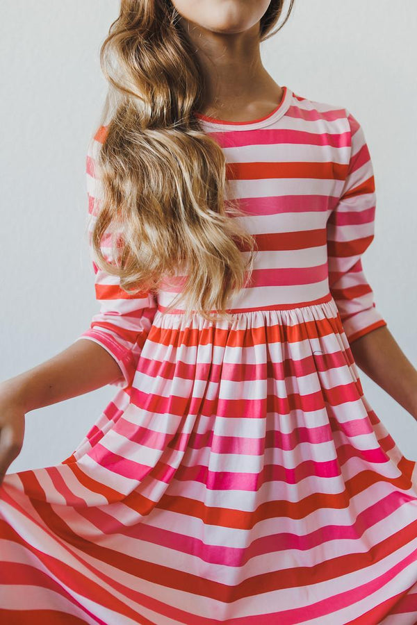 all-you-need-is-love-3-4-sleeve-pocket-twirl-dress Mila & Rose - Sophia's StyleTwirl Pocket Dress 3/4-1
