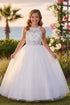 Girls Dazzling Halter Beaded Tulle Special Occasion Dress Gown Size 4-16