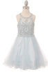 Girls Illusion Halter Neck Sweetheart Beaded Bodice Tulle Flower Girl Junior Bridesmaid Dress, Sizes 4-16 - SophiasStyle.com