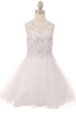 Girls Illusion Halter Neck Sweetheart Beaded Bodice Tulle Flower Girl Junior Bridesmaid Dress, Sizes 4-16 - SophiasStyle.com