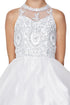Girls Illusion Halter Neck Sweetheart Beaded Bodice Tulle Flower Girl Junior Bridesmaid Dress, Sizes 4-16 - SophiasStyle.com
