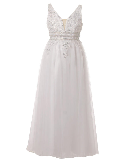 Girls Dazzling Rhinestone Lace Soft Tulle Pageant Dress, Sizes 2-16