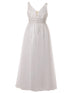 Girls Dazzling Rhinestone Lace Soft Tulle Pageant Dress, Sizes 2-16