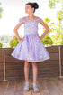 Girls Rainbow Sequin Off Shoulder Short Party Dress, Sizes 2-16 - SophiasStyle.com