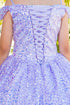 Girls Rainbow Sequin Glitter Tulle Off Shoulder Sweep Train Ball Gown, Sizes 2-16 - SophiasStyle.com