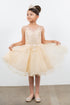 Girls Double Spaghetti Rhinestone Embroidered Gown, Sizes 4-16