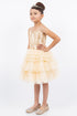 Girls Sweetheart Corset Top Detailed Multi Layered Skirt Dress 4-16