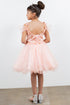 Girls 3D Flower Corset Body Flower Shoulder Strap Gown 4-16