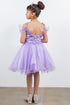 Girls 3D Flower Corset Body Flower Shoulder Strap Gown 4-16