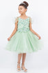 Girls 3D Flower Corset Body Flower Shoulder Strap Gown 4-16