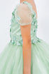 Girls 3D Flower Corset Body Flower Shoulder Strap Gown 4-16